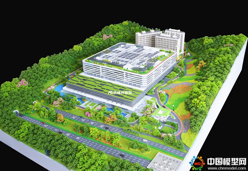 华大基因办公工业模型