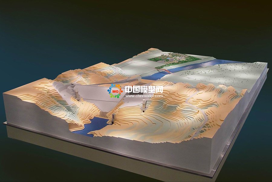 山地景观模型下沉式停车场雷克萨斯实验基地地形沙盘采油工艺流程