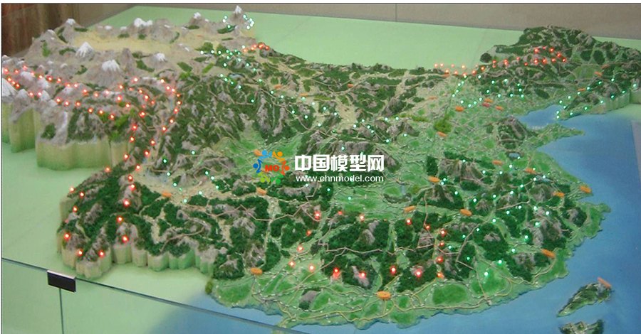景观模型等高线地形展示云南省地形图南方电网龙门项目模型丹东地区