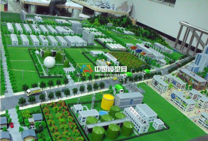 能源再生利用，城市垃圾发电沙盘模型
