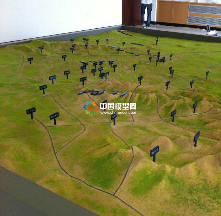 朱日和地区地形沙盘模型