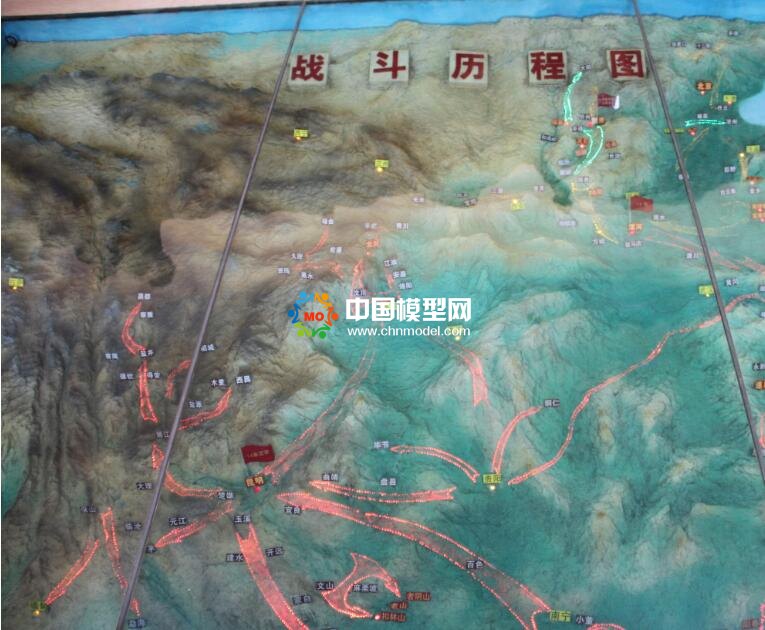 广田地区反击战经过沙盘模型