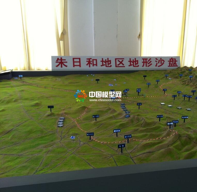 朱日和地区地形沙盘模型
