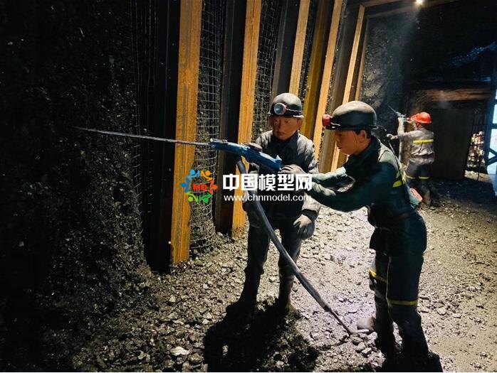 采煤工人微缩场景沙盘模型