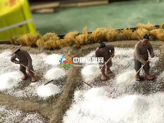古法制盐微缩场景沙盘模型