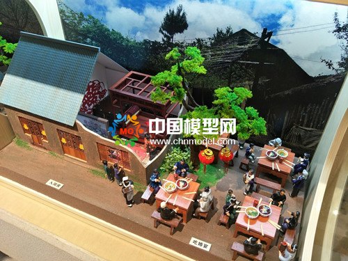 古代婚礼场景微缩模型