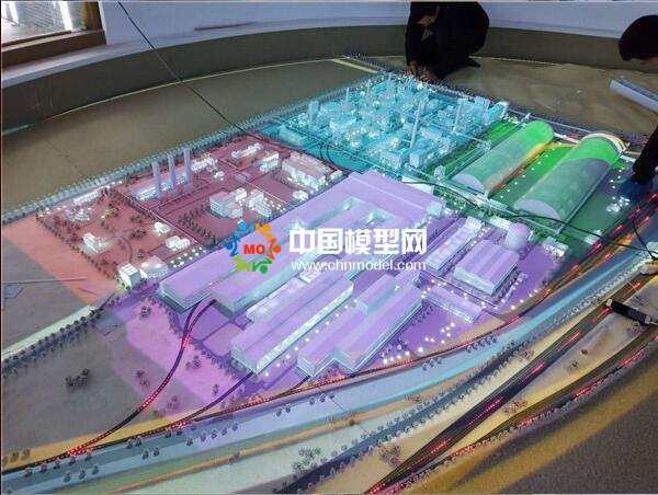 钢铁厂沙盘模型，投影电子沙盘