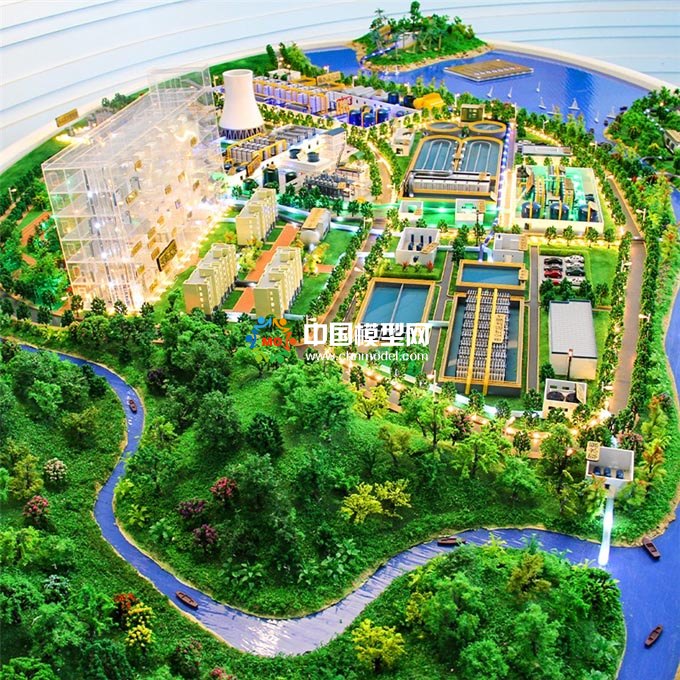 发电厂水处理工艺流程沙盘模型