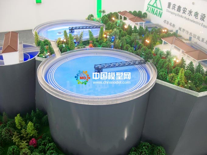 城市污水回能发电沙盘模型