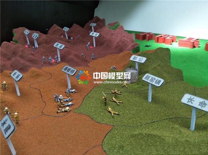 余杭县抗日根据地示意图沙盘