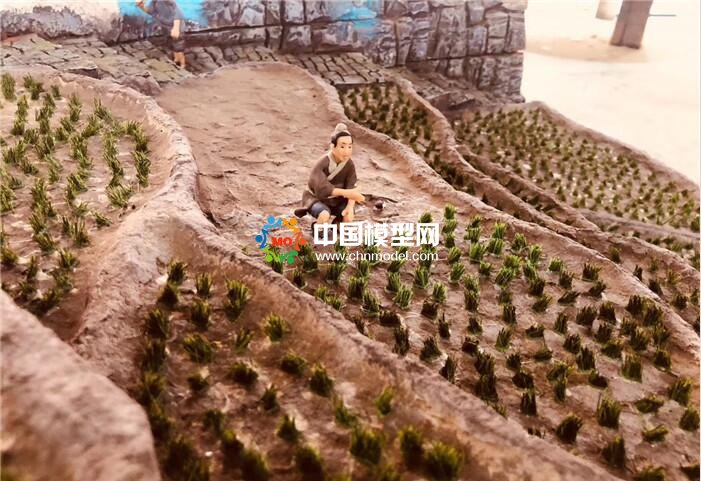 古代梯田沙盘模型