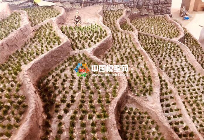 古代梯田沙盘模型
