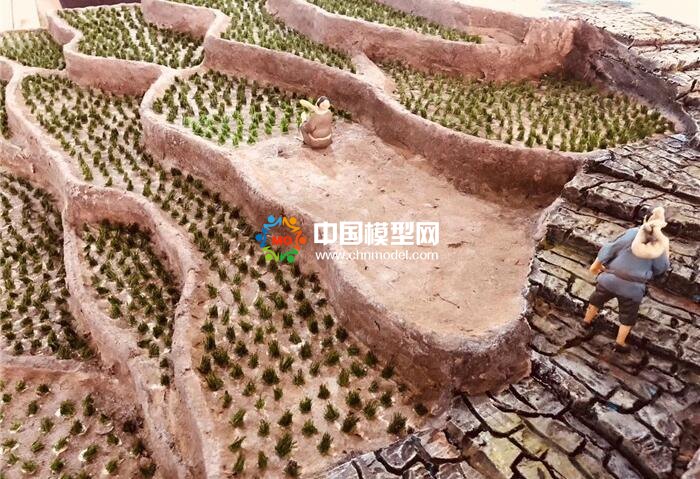 古代梯田沙盘模型
