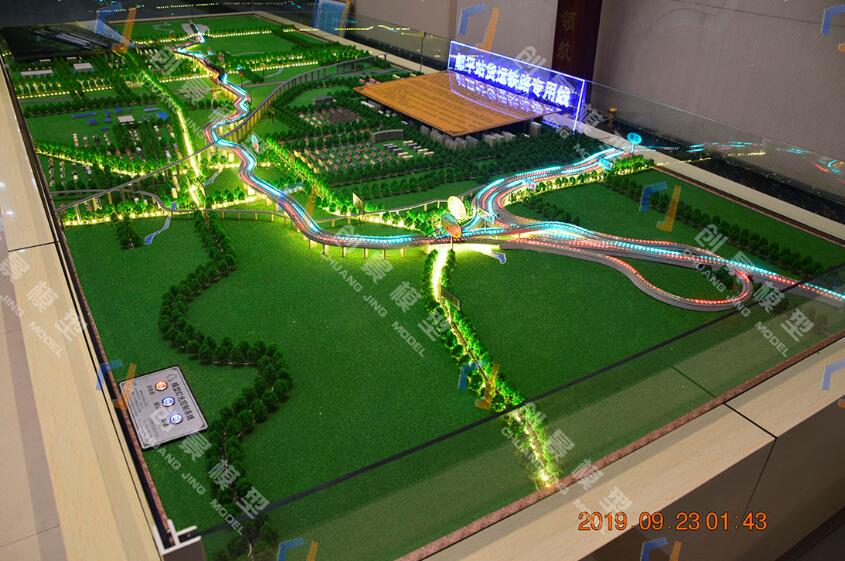 货运铁路专用线沙盘模型