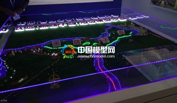 黑瞎子岛地形沙盘模型