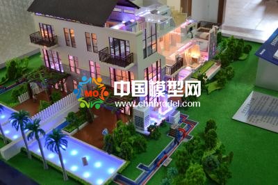 别墅沙盘模型的多种展现方式，灯光设计出彩地