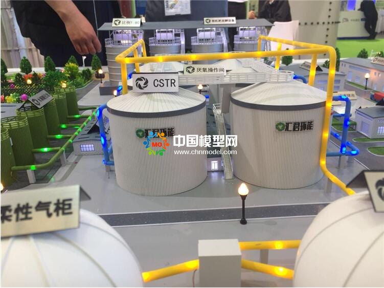 有机废弃物处理沙盘模型，沼气工程模型