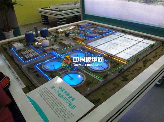 中国水务海外EPC项目沙盘模型，水处理沙盘模型
