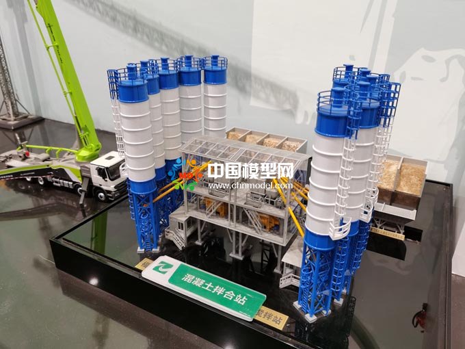 混凝土拌合站模型，混凝土搅拌站模型