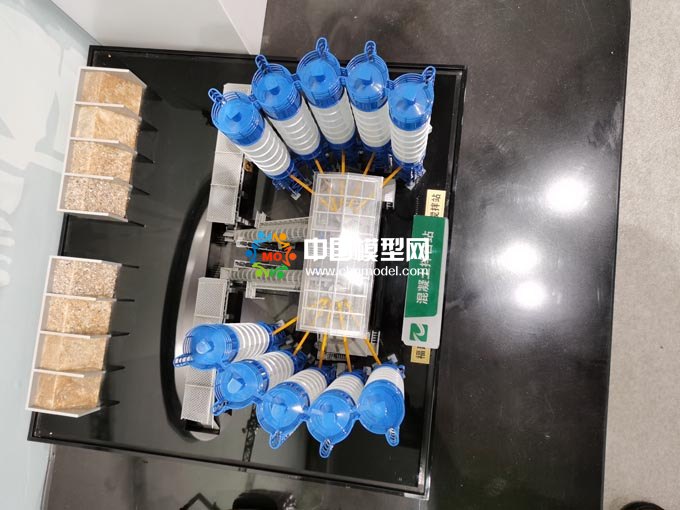 混凝土拌合站模型，混凝土搅拌站模型