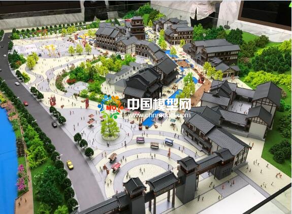 风情古镇沙盘模型