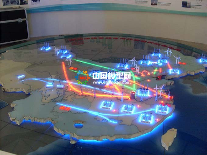 西电东输线路沙盘模型