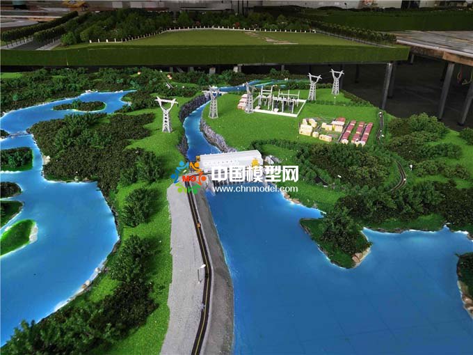 小型水电站沙盘模型