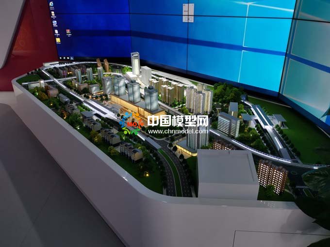 城市轻轨沙盘模型