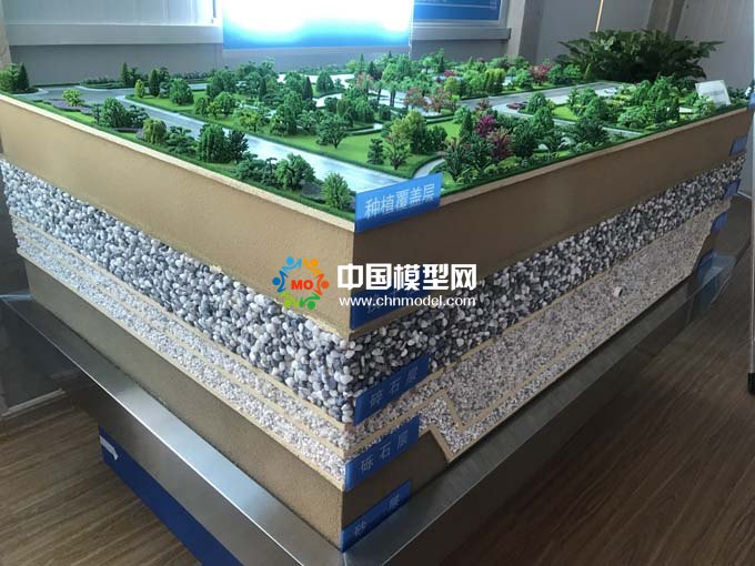 海绵城市生物滞留演示沙盘模型