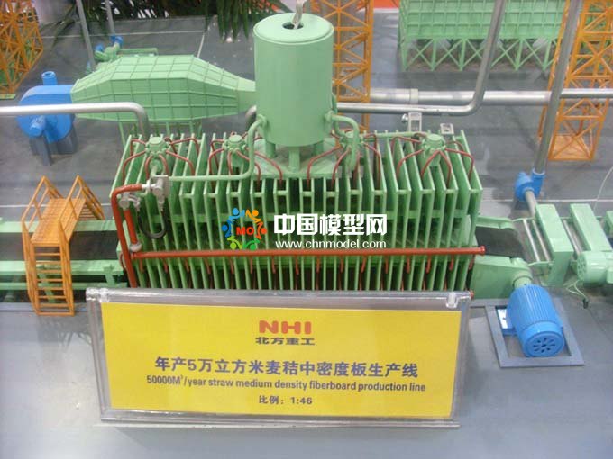 麦秸中密度生产线模型