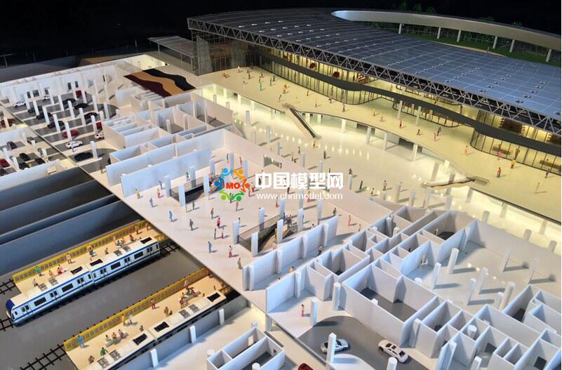 包头立体交通枢纽沙盘模型