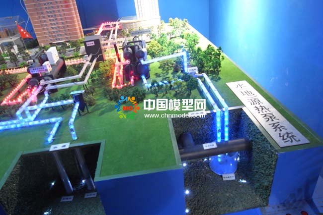 水地源热泵沙盘模型