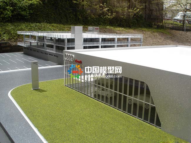 汽车展馆沙盘模型，汽车展厅4S店沙盘模型