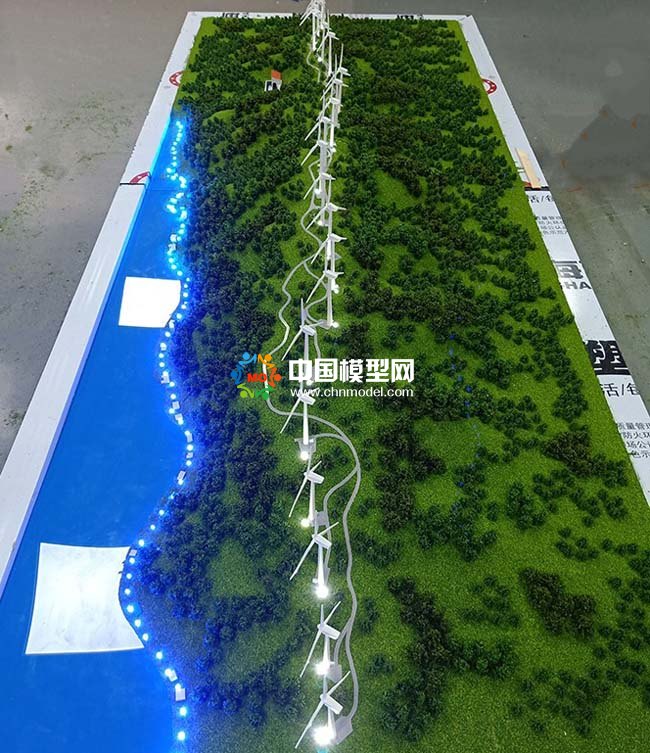 平原风电场沙盘模型