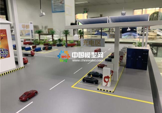 综合供能服务站沙盘模型