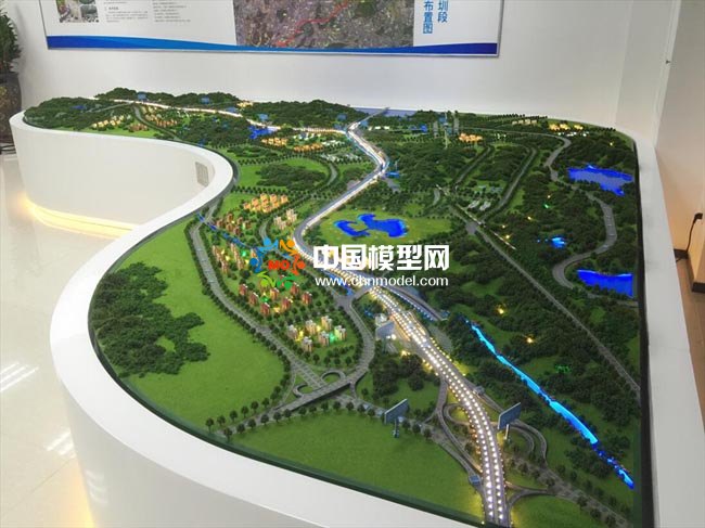 高速公路立体改扩建沙盘模型