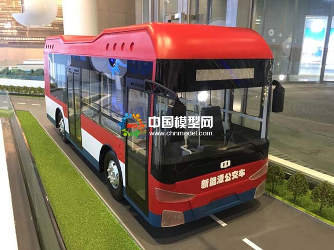 氢燃料电池公交车模型，氢能源大巴车模型