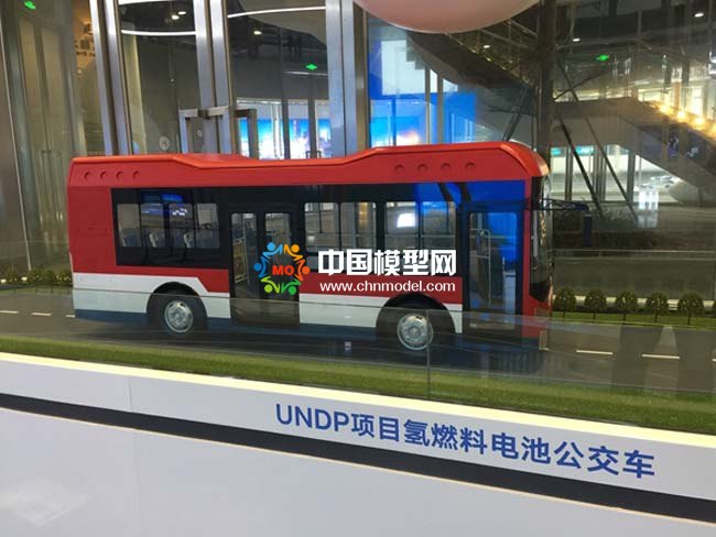 氢燃料电池公交车模型，氢能源大巴车模型