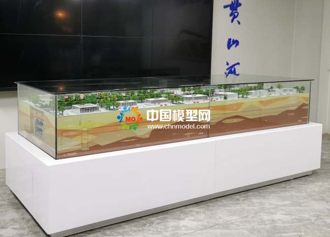 地铁站土层剖面示意沙盘模型