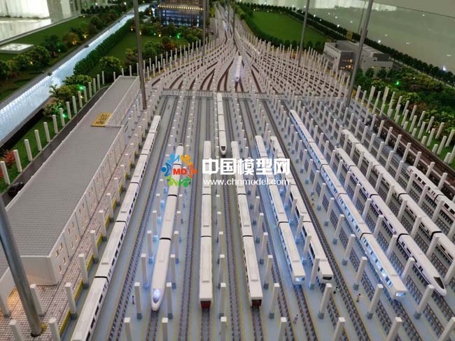 地铁停车场沙盘模型