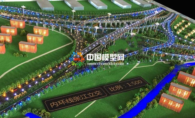 张江立交桥沙盘模型