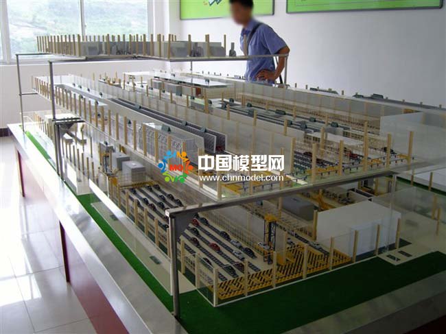 智能汽车检测站沙盘模型