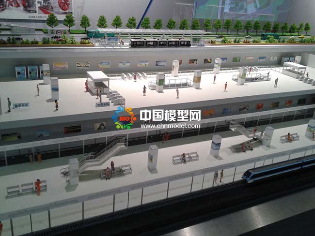地铁站立体结构沙盘模型