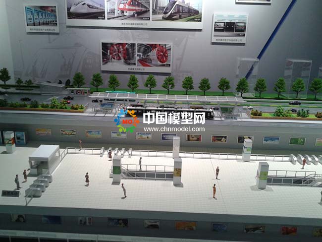 地铁站立体结构沙盘模型