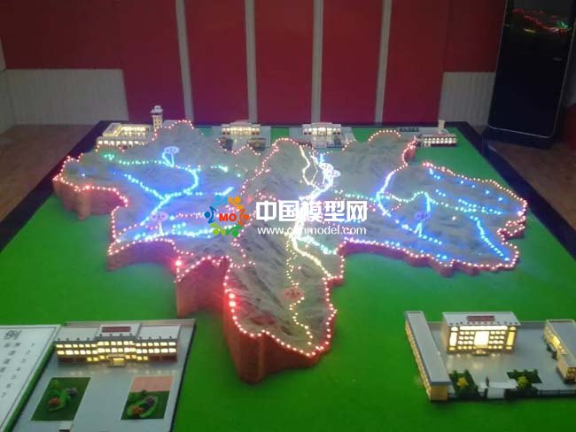 武警消防防控布局沙盘模型