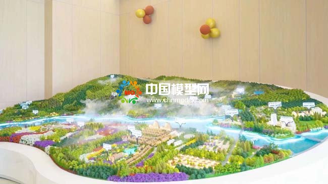 温泉小镇沙盘模型