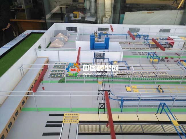 混凝土预制件生产线沙盘模型， 装配式建筑沙盘模型