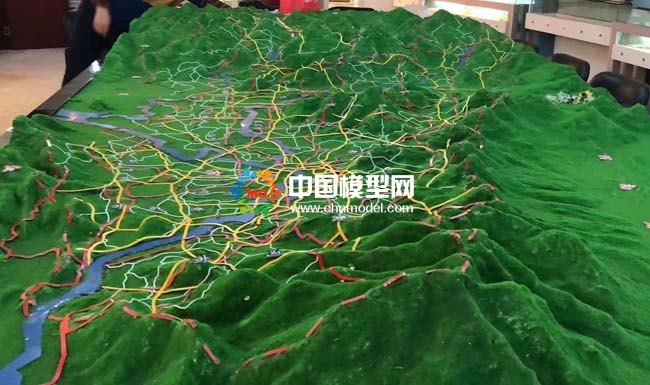 湖北公路局辖区路网沙盘模型