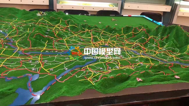湖北公路局辖区路网沙盘模型