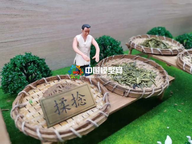 手工制茶工艺展示沙盘模型